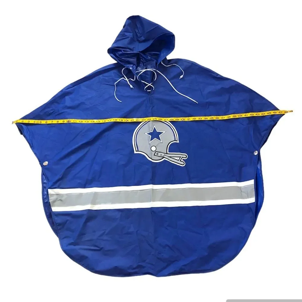 Vintage Dallas Cowboys Blue & Gray Rain Poncho Slicker
